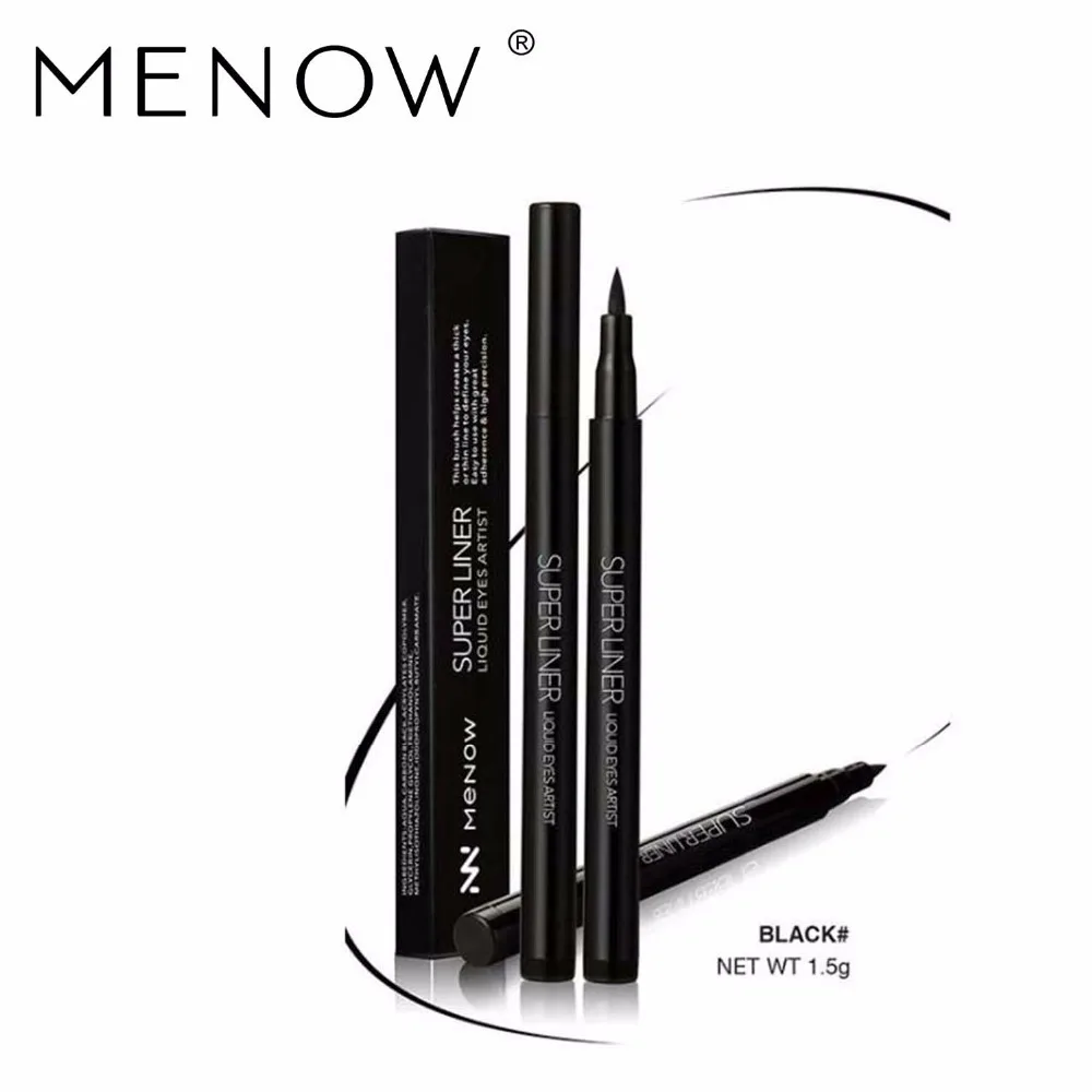 MENOW Professional Easy to Wear Eyeliner Pencil Long-lasting Waterproof Black Eyeliner Pencil Beauty Cosmetic 100Pcs/Lot via DHL