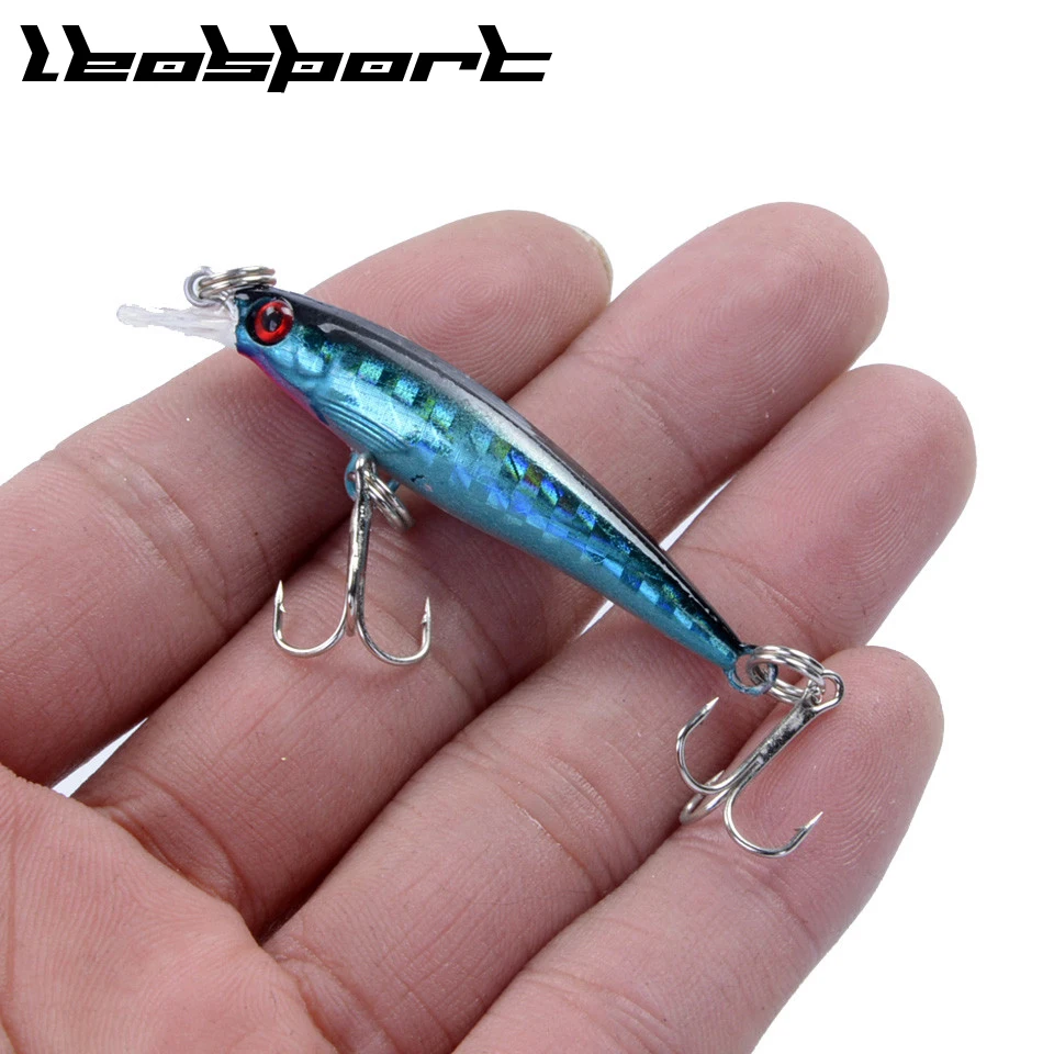 LEOSPORT 1PCS Small Minnow Fishing Lure Tackle 5CM 2.1G Artificial Bait Crankbait Iscas Artificiais Fake Lures