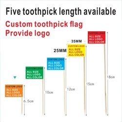 Custom Logo Toothpick Flags 3.5X2.5CM A Variety of Toothpick Length Can Be Selected. Fruit Ornaments 001