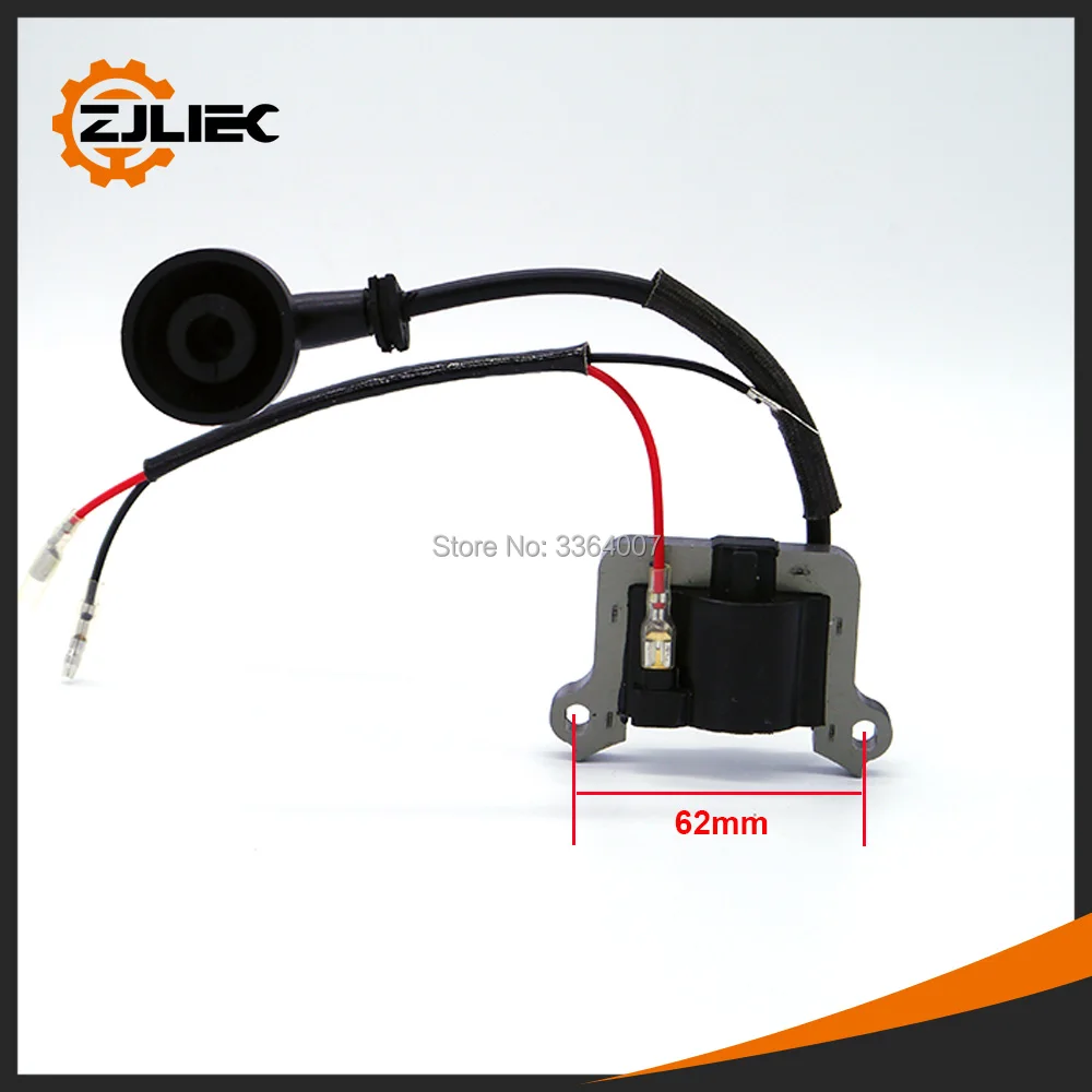 2pcs 52cc brush cutter ignition coil fit forTL52 CG520 brush cutter 44-5 engine 1E44F-5 grass trimmer cg430