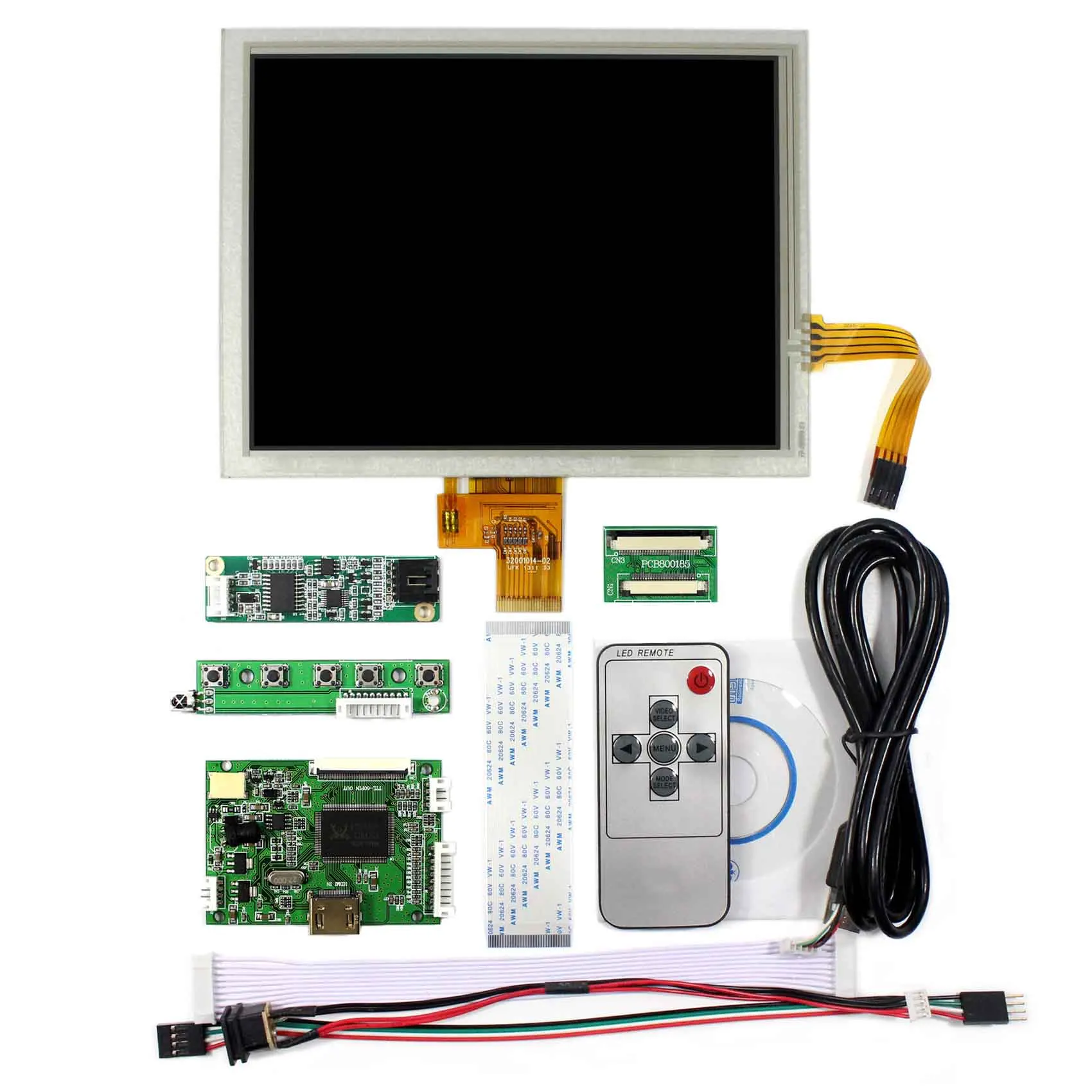 HD MI LCD Controller Board With 8inch 1024x768 EJ080NA-04C Touch LCD Screen