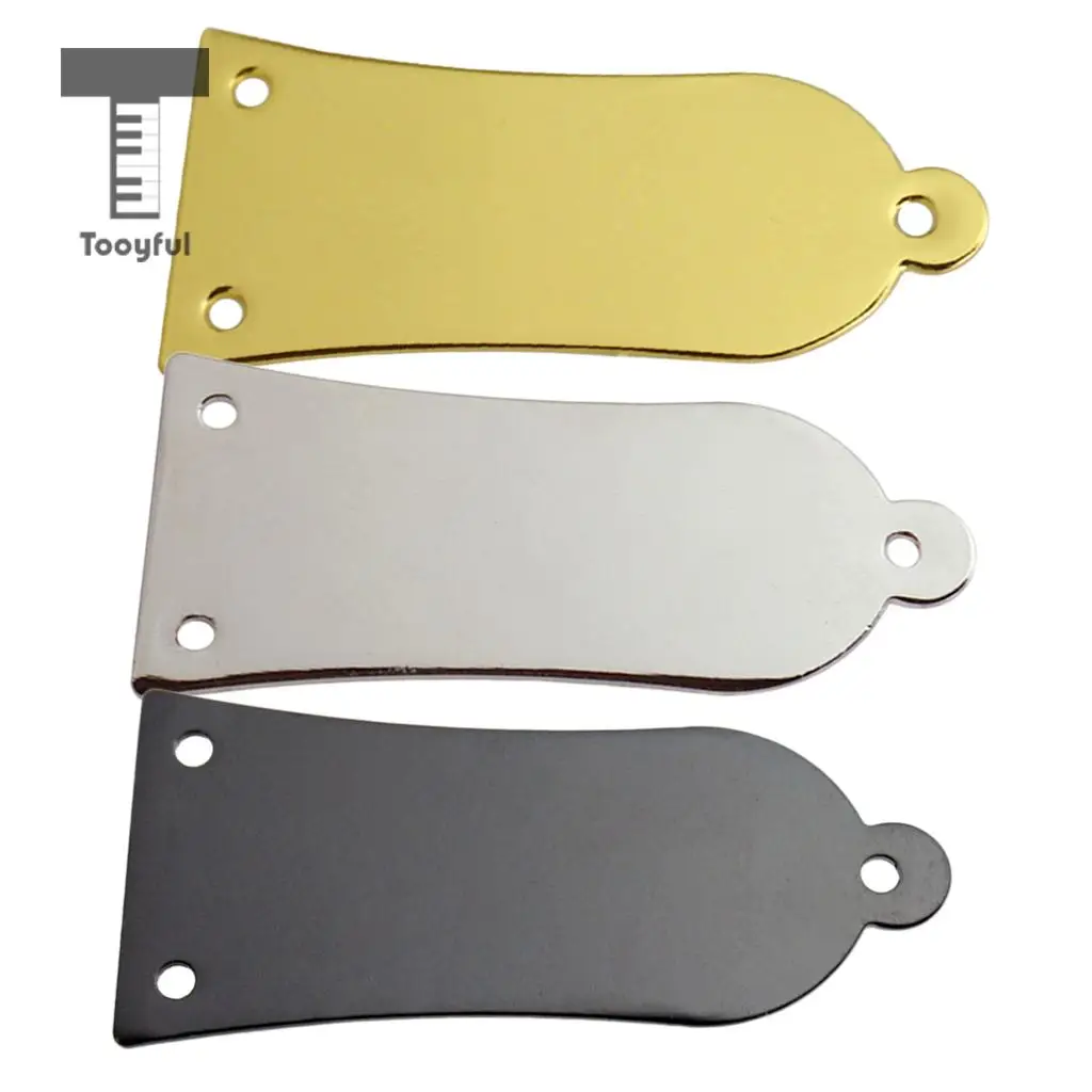 Tooyful Metal 3 hole Truss Rod Cover Plate For Bass Guitar Replacement Part silver