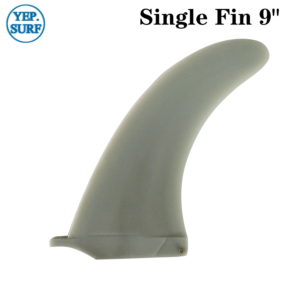 Long Board Surf Fin, Center Fins, Light Green Color, 9 