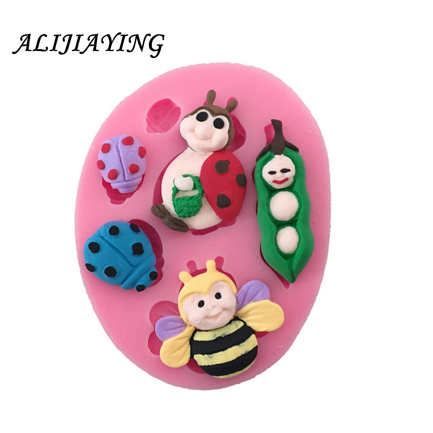 1Pcs Bee,Beetles, Ladybug Cake Decorating Tools Silicone Mold For Fondant Silicone Cake Tools Sugarcraft Chocolate Molds D0554