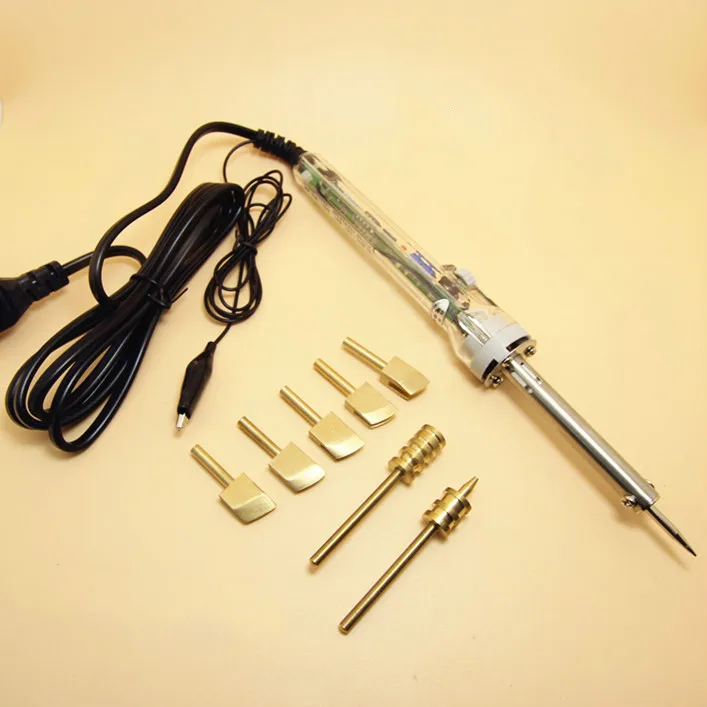 

Leather Burn Edge for Decorate/Sealing Tools Pure Brass Soldering Iron Marking Creaser Tips with The Electric Iron