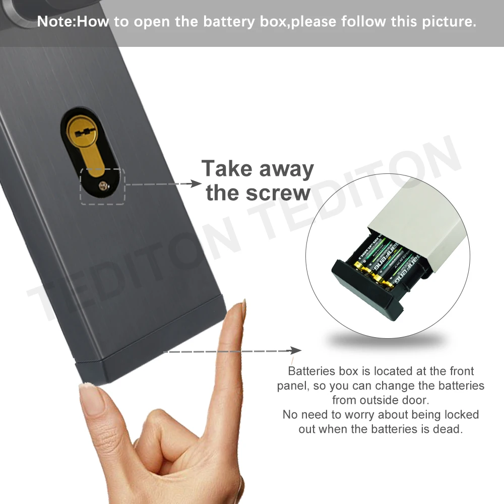 Electronic Door Lock, APP WIFI Smart Touch Screen Lock,Digital Code Keypad Deadbolt For Home Hotel Apartment