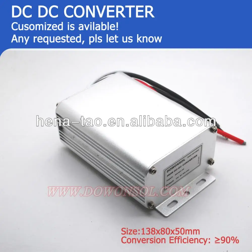 360W 30A 24V to 12v car voltage stabilizer/converter waterproof 12v dc cars converter small size