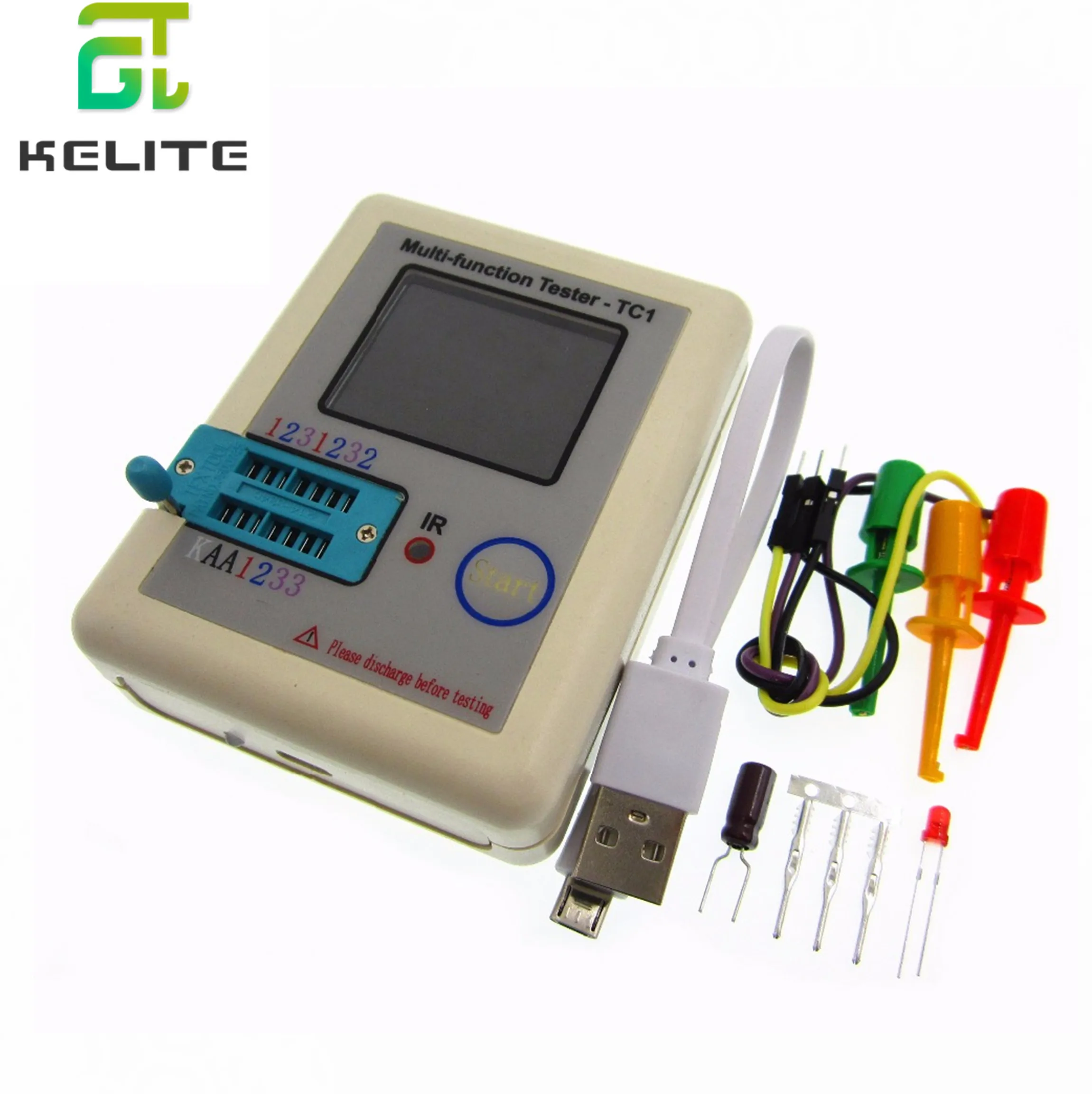 New LCR-TC1 3.5inch Colorful Display Multifunctional TFT Backlight Transistor Tester