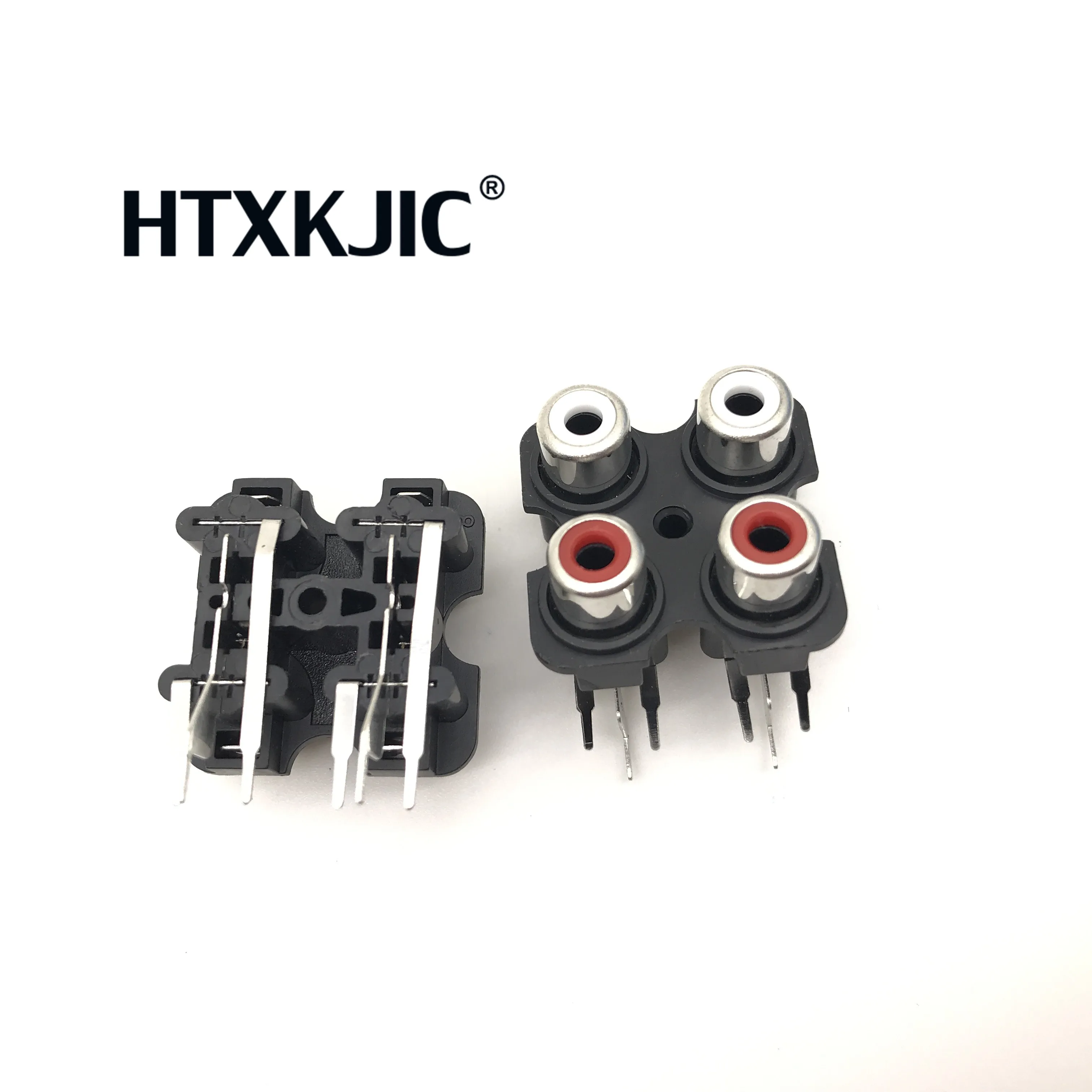 2 Pcs PCB Mount A/V Concentrici Presa 4RCA Femminile Martinetti Presa