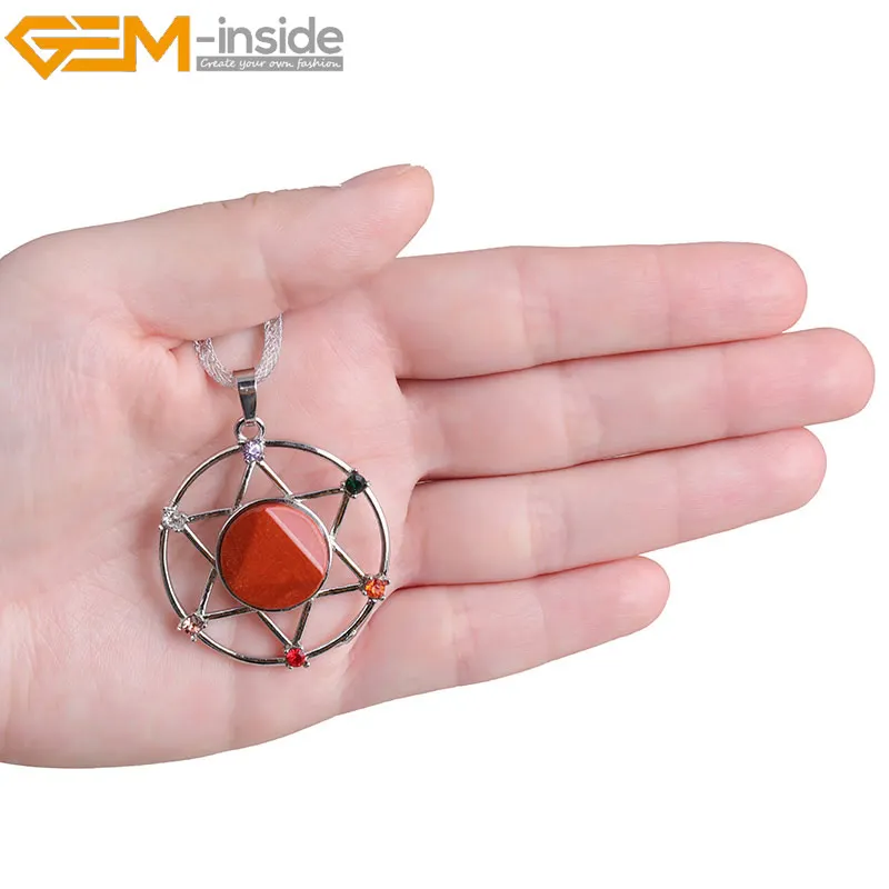 Assorted Merkaba Hexagonal Star Faceted Natural Stone Dowsing Chakra Pendulum for Divination Pendant Necklace Women Wholesale