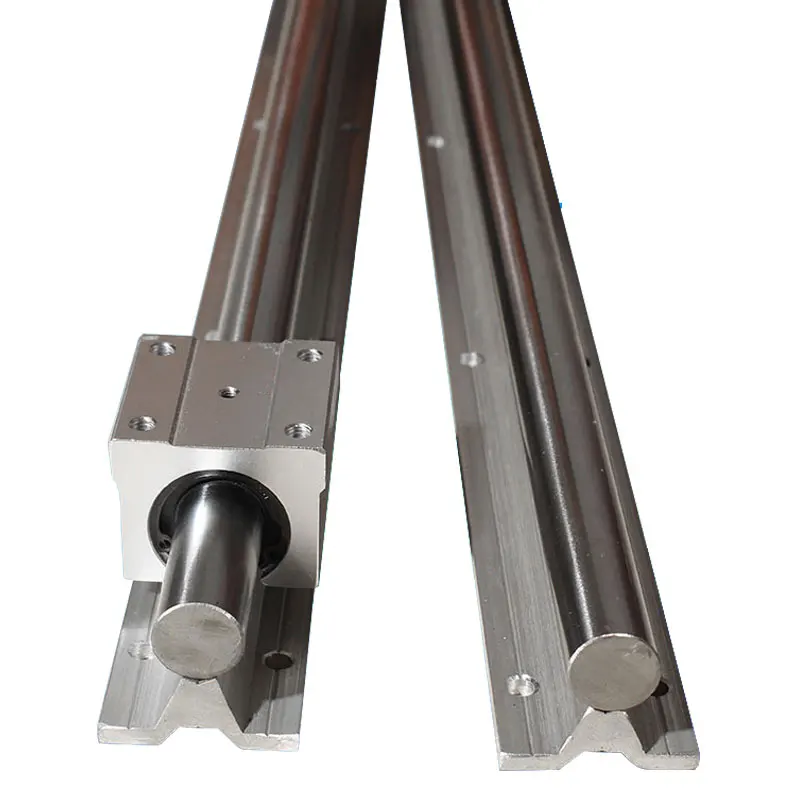 2 pcs SBR16 Linear Guide Rail of Length 400/500mm with 2pcs Cylindrical Guide and 4pcs Slider for CNC Wide Application