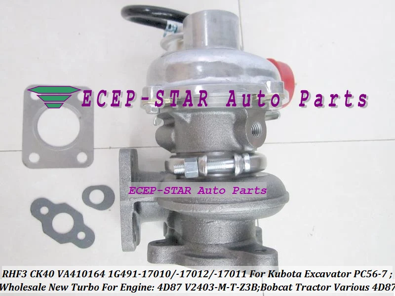 Free Ship RHF3 CK40 VA410164 1G491-17012 1G491-17010 Turbo For Kubota Excavator PC56-7 For Bobcat Tractor 4D87 V2403-M-T-Z3B