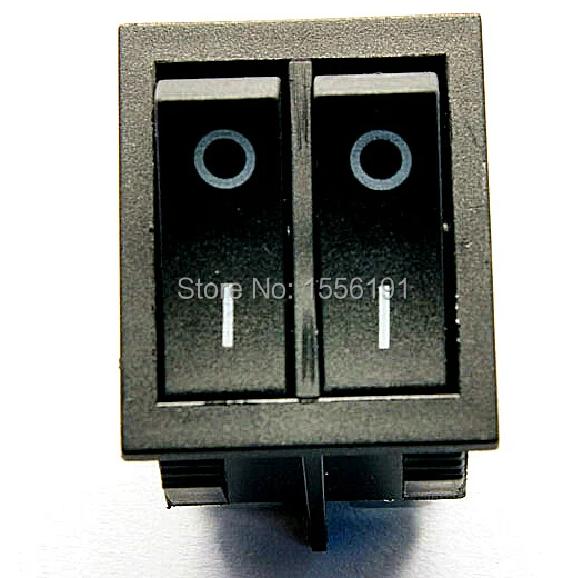 All new 10PCS Double Ship type switch 6pin 15A/250V 20A/125V  KCD8-212N Become warped board power switch Black