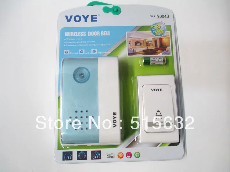 New Loud Features volume control 38 Tunes Songs Wireless Doorbell Door bell with Remote Control