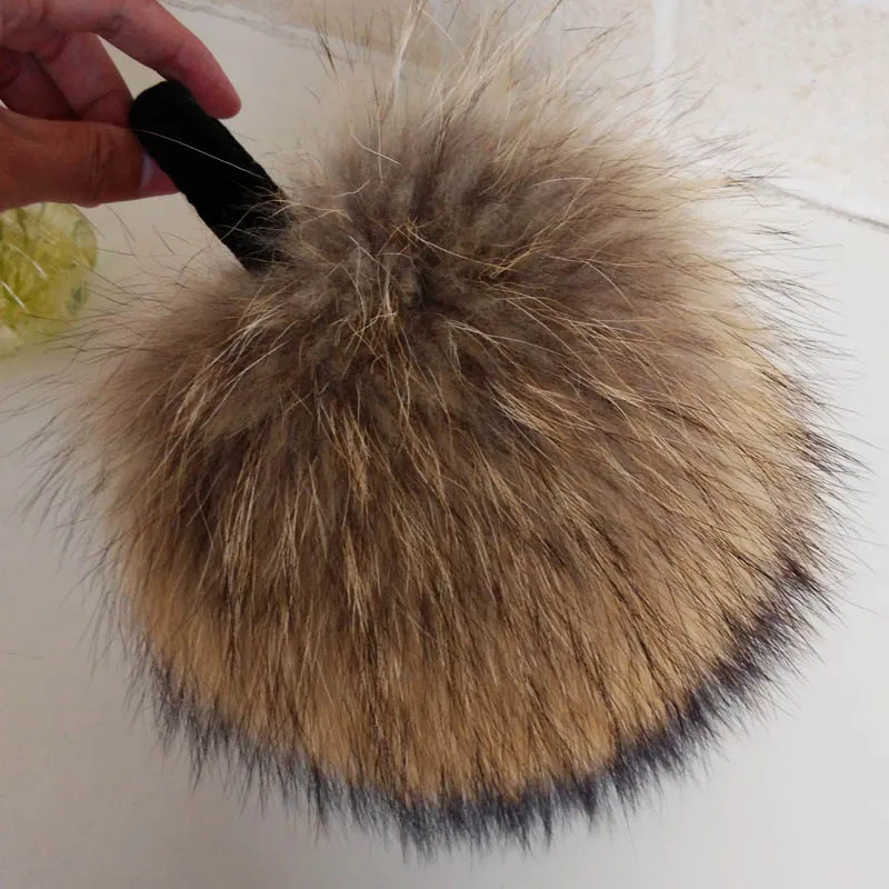 2020 new FXFURS Oversized really big raccoon fur earmuffs Korean real fur earmuffs lovely personality plush fur ear cover warm