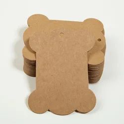 50 pz Bone Avvolgimento Carta Kraft Carta Regalo Tag FAI DA TE Hang Tag Label Carta Cartone Cartellini dei Prezzi Rifornimenti Del Partito di Nozze decorazione