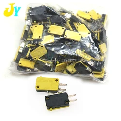 100pcs 3pin Microswitch 4.8MM Terminal Micro Switch For Arcade Game Machine Happ Style Push Button DIY Joystick Console Parts