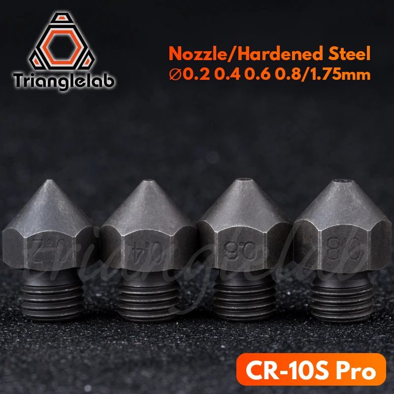 C trianglelab CR-10S pro Hardened steel Nozzle High temperature printer1.75MM J-head cr10S PRO heat block hotend Thread m6