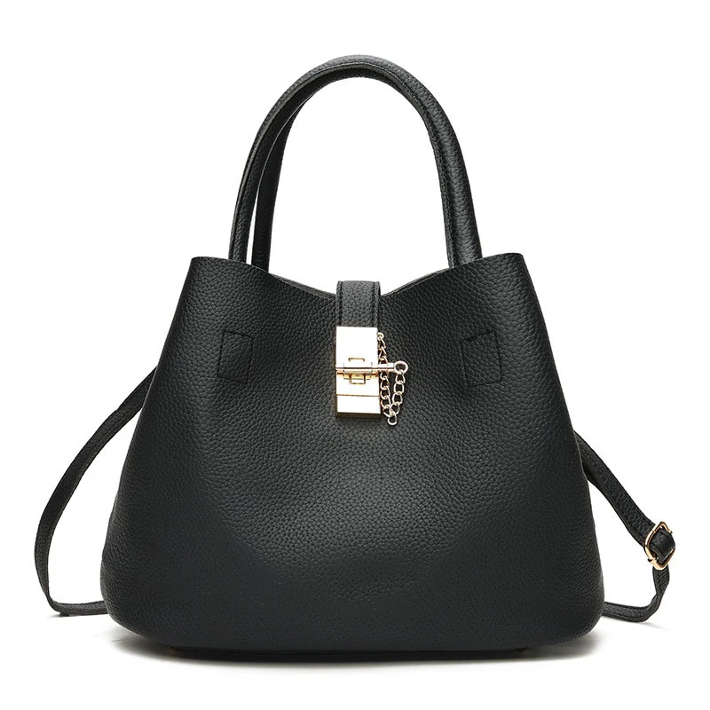 High Quality PU Leather Handbags Bucket Casual Tote Shoulder Bags for women 2024 Handbag Fashion Crossbody Women Bag bolsa