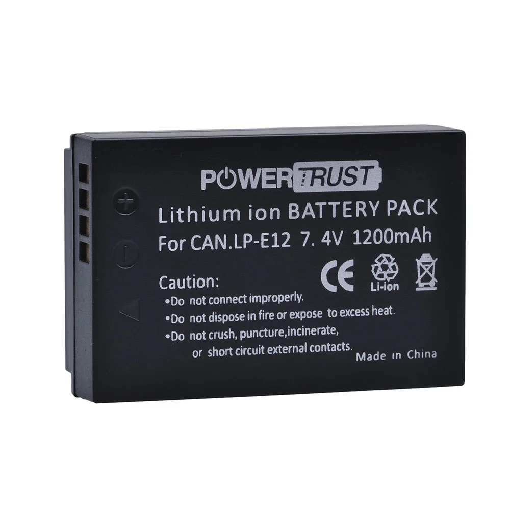 LP-E12 LP E12 LPE12 1200mAh Camera Batteries for Canon SX70 HS Rebel SL1 EOS-M EOS M2 EOS M10 EOS M50 EOS M100 EOS M200 Battery