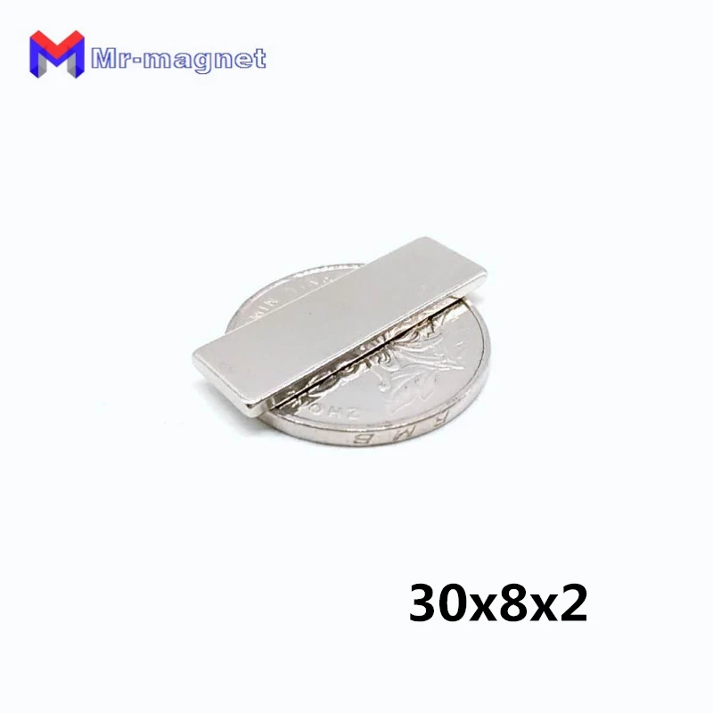 

100Pcs 30x8x2 25x8x2 mm Magnetic Materials Neodymium Magnet Mini Small Block Square Magnet New 30*8*2 25*8*2 mm magnets 30x8x2