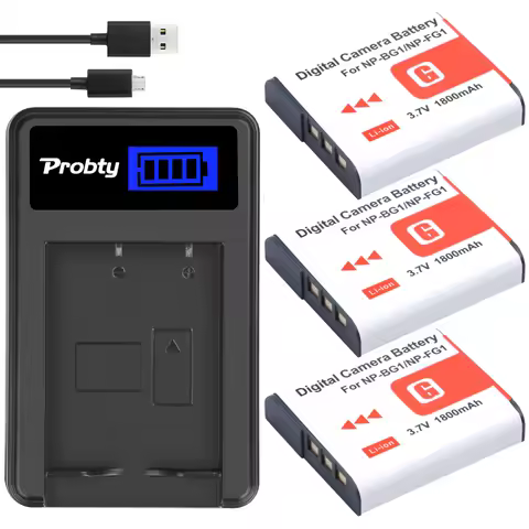 NP-BG1 1800mAh High Capacity Replace Battery&amp;Charger for Sony DSC-N1 DSC-T20 DSC-H7 DSC-H9 DSC-H10 DSC-H20 DSC-H50 DSC-H55