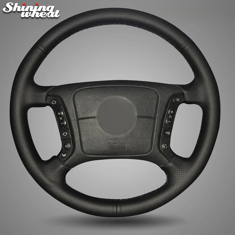 

Shining wheat Black Artificial Leather Car Steering Wheel Cover for BMW E53 X5 E46 318i 325i E39