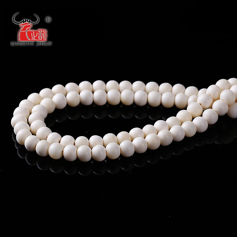 10PCS Handmade DIY Jewelry Accessorie Tibet ivory white Yak Bone loose prayer beads for jewelry making 6mm,8mm,10mm,12mm