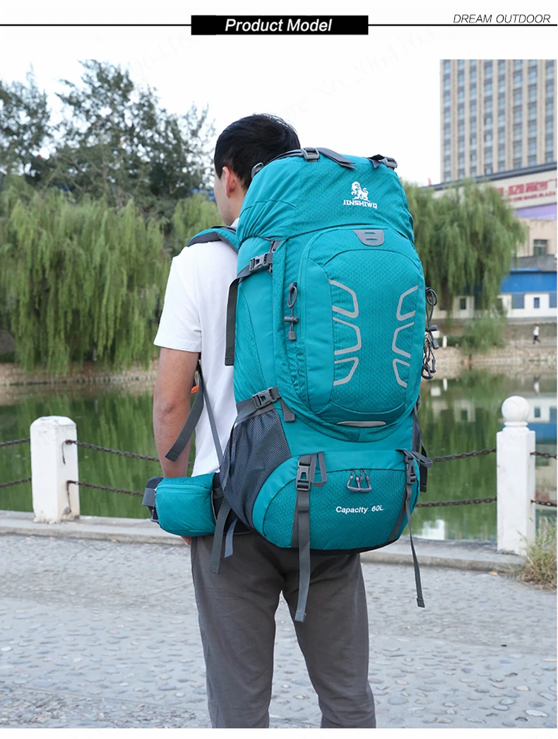 60L Wasserdicht Klettern Wandern Outdoor Rucksack Frauen & Männer Tasche Camping Bergsteigen Rucksack Sport Bike Reisetaschen – Detail 17