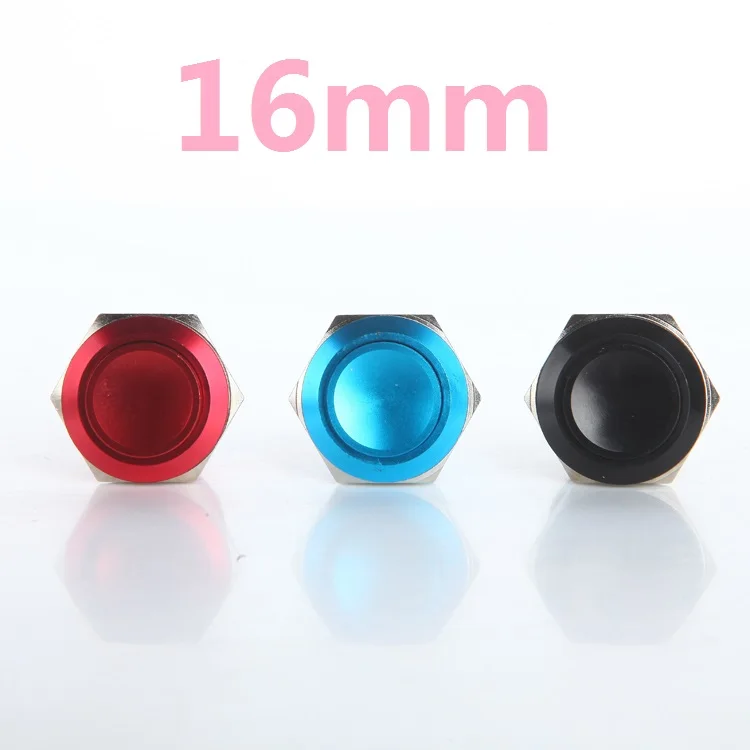 

1pcs 16mm L36 Plane Bulge Zinc Alloy Metal Push Button Switch Car Modification Horn Doorbell Switch Automatic Reset Waterproof