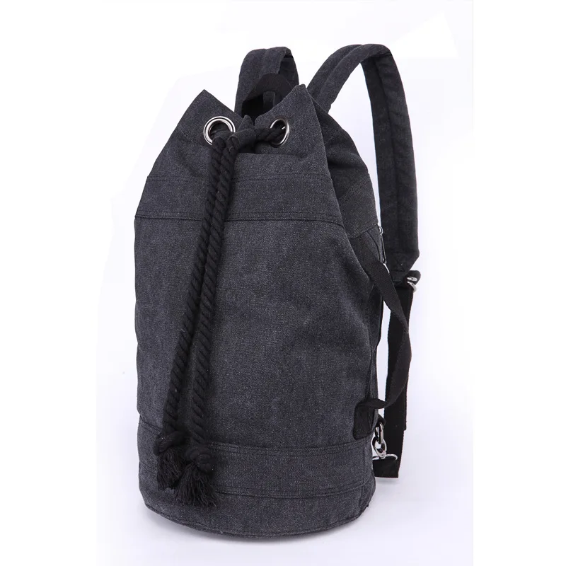 Imagem -02 - Nova Lona Mochila dos Homens Bolsa de Viagem Drawsring Balde Bolsas Ombro Faculdade Rugzak Mochila Casual Feminino Bagpack Volta Pacote Bolsos