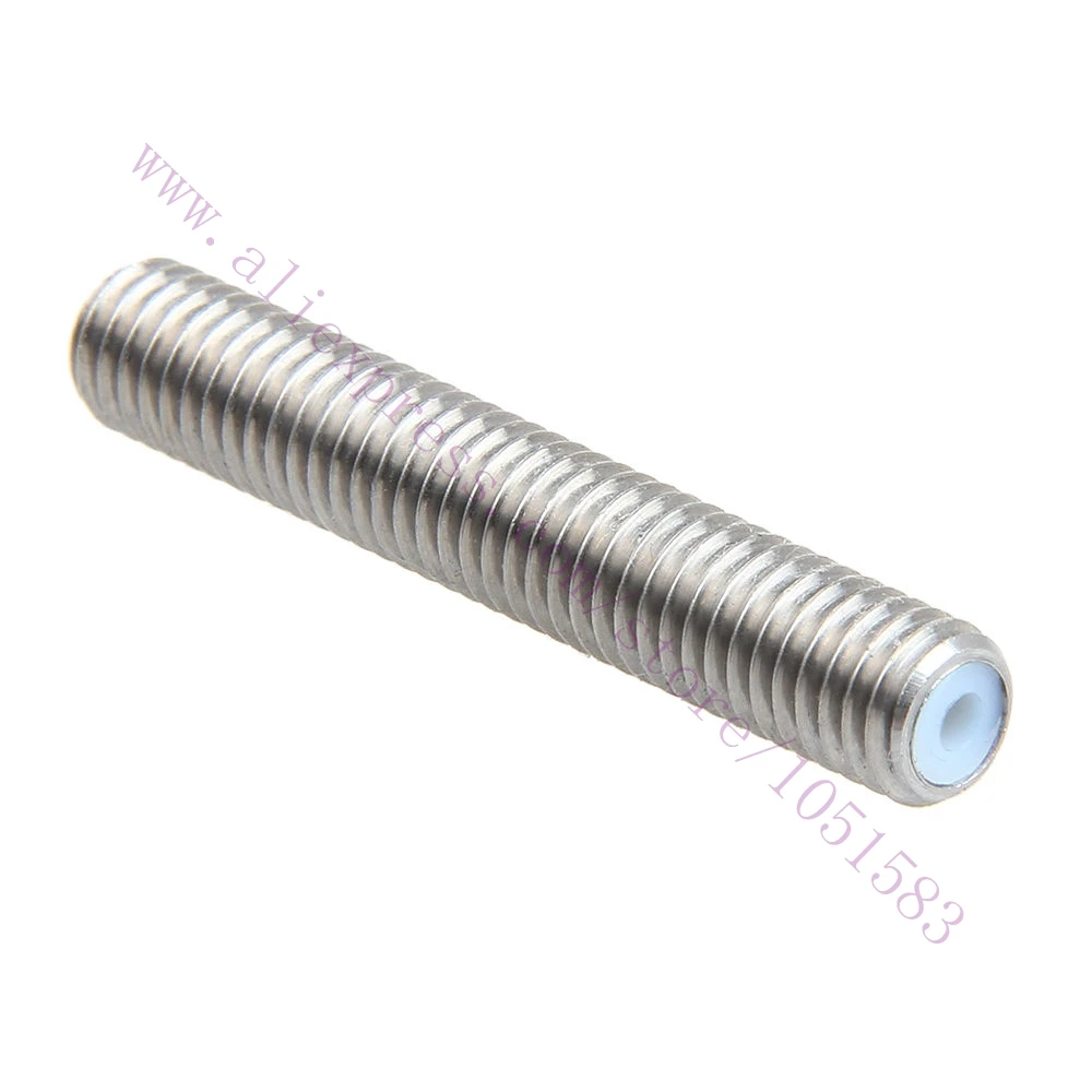 2Pcs M6*35mm Long nozzle Throat Heatbreak with PTFE for MK8 extruder 1.75mm Filament prusa 3D Printer accessories