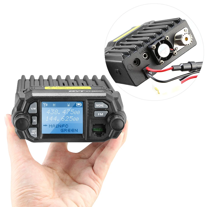 Brand New QYT KT-8900d Car Transceiver Dual Band vhf uhf Mini Quad-standby Colour Display+Cable+Software