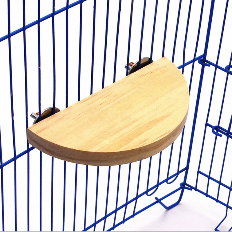 

Bird Parrot Wood Platform Hamster Branch Perches Station Board For Bird Cage Accessories Parrot semicircle bird jumping platform