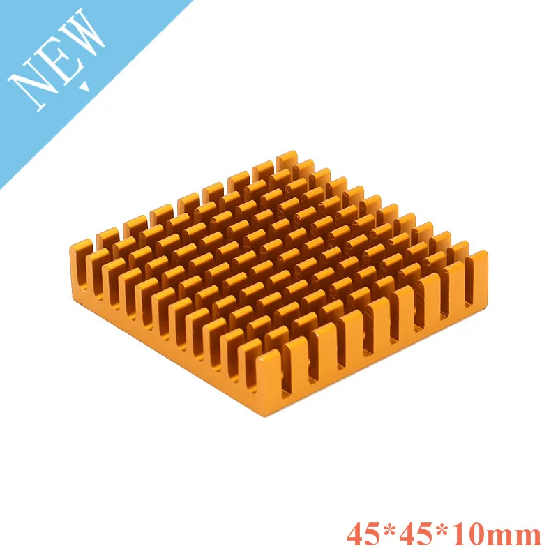 10/1 Buah Peredam Panas 45*45*10Mm Peredam Panas Radiator Aluminium 45X45X10Mm Peredam Panas Slot Logam untuk Pendinginan