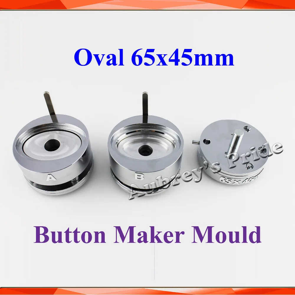 Oval 65x45mm Interchangeable Die Mould for New Pro Badge Machine Button Maker N3&N4 Making Kit