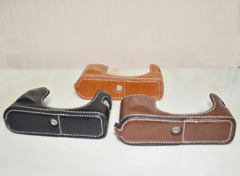 Fujifilm X100F جراب كاميرا من الجلد الصناعي ، نصف حقيبة ، غطاء سفلي ، تصميم بطارية مفتوح ، Fuji X100F ، مجموعة جديدة