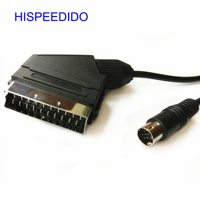 HISPEEDIDO 10pcs/lot 1.8m RGB Scart Cable for Sega Mega Drive 2 MD2 RGB cable cord Sega Genesis 2 Console