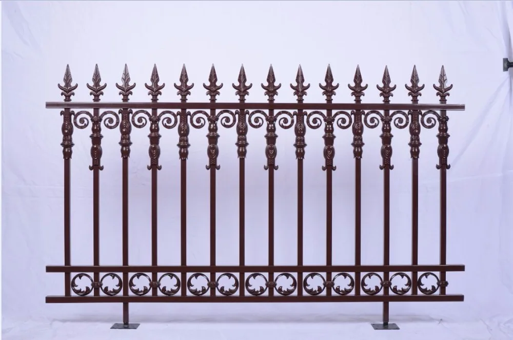 new style powder coated metal aluminum fence designs hc-af10