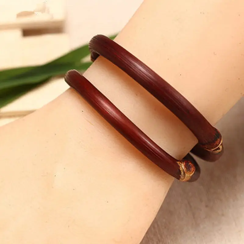 Natural Healthy Herb Vine Open Cuff Bangle from Tibet Healthy Plant Bangle for Women Kids Caulis Spatholobi BB-180