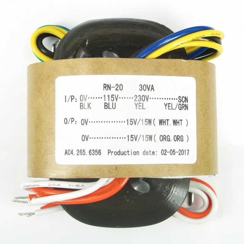 115 V – 230 V, 30 W, 35 W, 50 W, R-Core-Transformator, Dual-Ausgang für Röhrenverstärker, Vorverstärker, AMP-Decoder, DAC, CD-Player – Detail 2