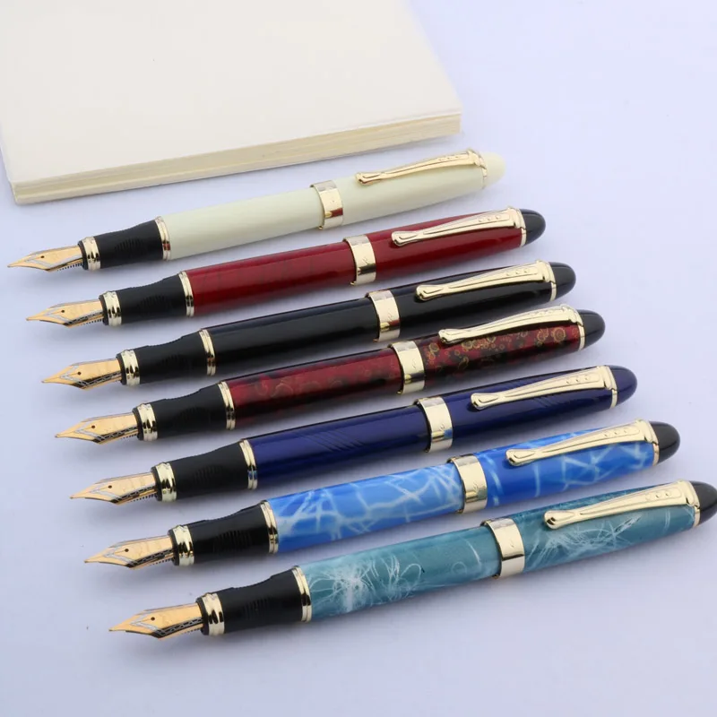 luxury quality JINHAO X450 metal Fountain Pen golden BLACK elegante Stationery Office school supplies INK PEN NEW