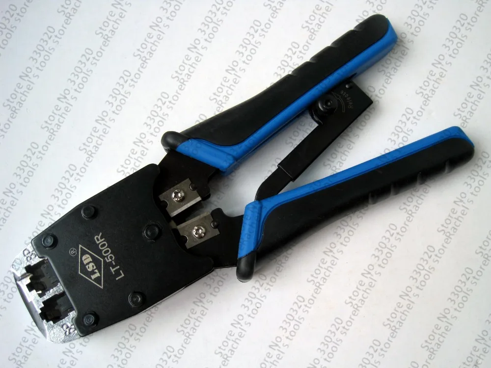 8P/6P RJ45 Crimping Tool Multifunctional Ratchet PC UTP/STP Network Cable Crimp Plier LT-500R