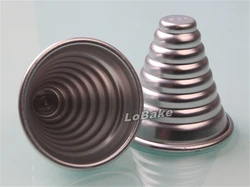 (5pcs/lot) Unique design 8 layer cone conus shape aluminium alloy pizza pie pan jelly tarte tart pan mold for DIY baking tools