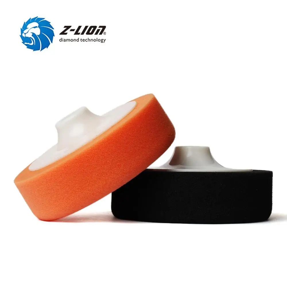 Z-LION 6Inch Sponge Polishing Pad Auto Car Polishing Buffing Wheel Waxing Orange Black Polishing Plate M14 M16 Thread Power Tool