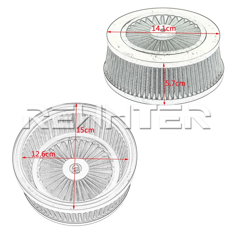 Motorcycle Air Cleaner Intake Filter Repalecment Element For Harley Touring Street Glide Softail Dyna Sportster XL 883 1200 48 image 6