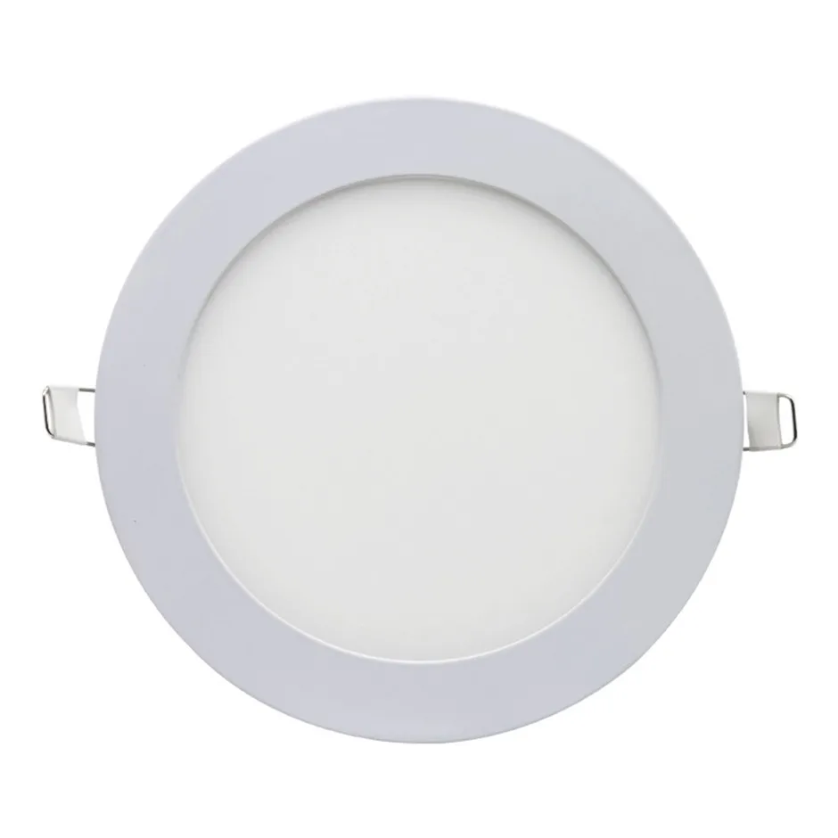 85-265V Ultra cienki okrągły Panel oświetleniowy LED 6W 9W 15W 20W aluminiowa oprawa wpuszczana W sufit otwarty otwór 175mm 220mm dostawa fabrycznie