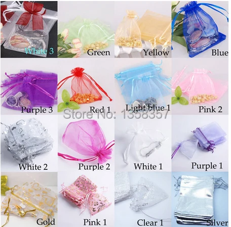 100pcs/lot Direct Manufacturer 7*9cm Organza drawstring bags for wedding gift vanilla toiletry packaging bags lavender bag