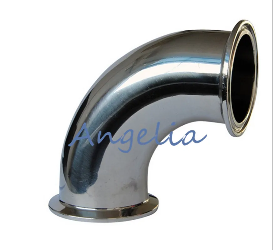 

4" Stainless Steel 304 Tri Clamp OD 119mm Sanitary 90 Degree Elbow Pipe Fitting