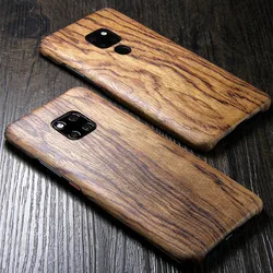 Voor Huawei Mate 20 X /Mate 20 Pro/Mate 20 Lite/Mate 30 Mate 40 Walnoot Enony bamboe Hout Palissander Mahonie Houten Case Cover